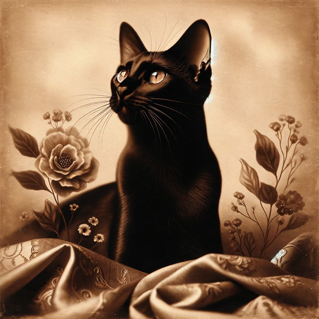 AI-generated image of a Bombay cat inspired by Taylor Swift's "Fearless (Taylor&#39;s Version)" album cover.